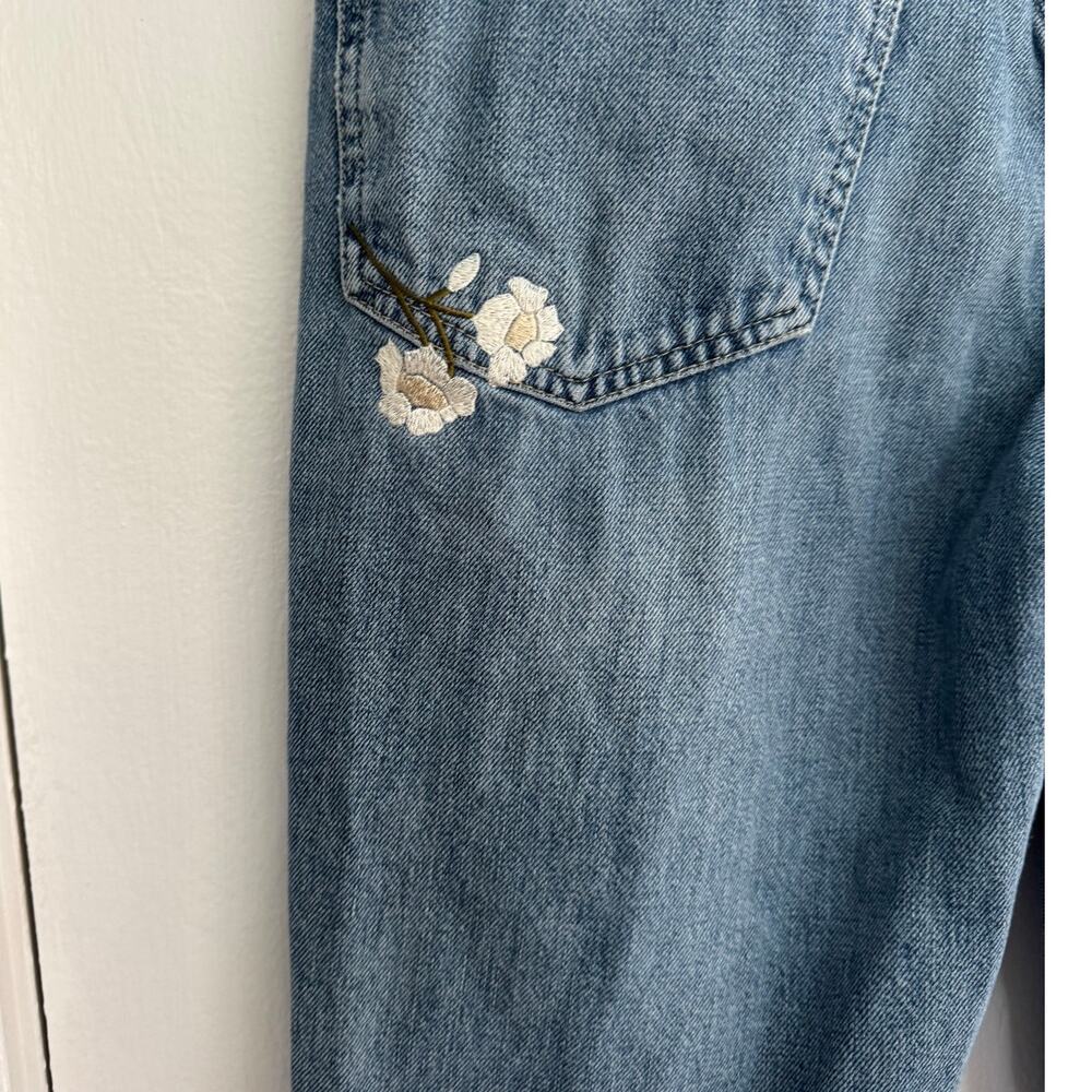 7 For All Mankind Easy Straight Floral Embroidered Jeans Size 28 - Picture 10 of 10